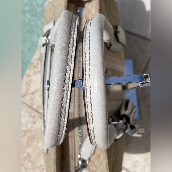 Coach NEW YORK Legacy Med. Candace Satchel in Sig. C Print w/Stripes & Silver HW - Picture 5 of 14